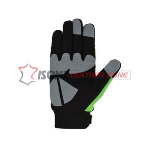 Guantes de Trabajo Mecánico de Cuero Sintético para Hombre, Guantes de Ensamblaje con Protección Extra en la Palma, Protección Antichoque para Manos y Brazos - Product Image 3