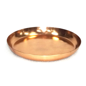Plateau de service rond en cuivre, nouveau design - Product Image 4