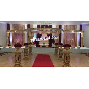 Conjunto de Mandap para Boda Encantador, Decoración de Mandap para Boda India, Mandap Vintage para Boda, Mandap Personalizado para Reino Unido, Estados Unidos, Australia, Mandapam en Tendencia en Reino Unido - Product Image 1