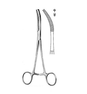 Forceps manuel en acier pour hystérectomie péritonéale Baby-Mikulicz - L'instrument chirurgical essentiel - Product Image 1