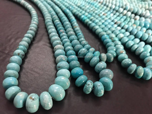 Vente en gros de perles en vrac Rondel vert turquoise Matériau en pierre pour la fabrication de bijoux - Product Image 2