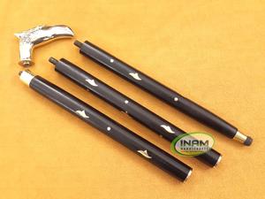 Bastón de madera de calidad extrema con mango de águila de latón, punta de goma, bastones para caminar, senderismo, diseño de arte popular, artesanía europea - Product Image 6