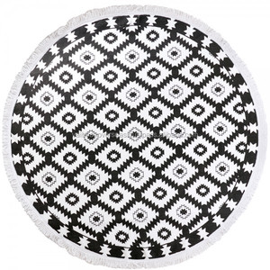 2025 nouveauté 100% coton Jacquard imprimé serviettes de plage à séchage rapide glands couleur unie tissé Mandala Design fait à la main personnalisé - Product Image 4