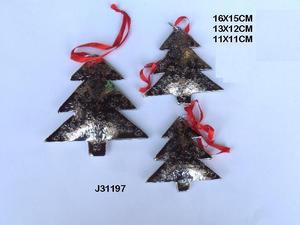 Ornements d'arbre de Noël de haute qualité en forme de gobelet fabriqués en laiton avec décor d'arbre de Noël en métal finition nickel - Product Image 5