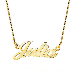 Collar de Moda con Letra y Nombre Personalizado '<span class=keywords><strong>Julia</strong></span>', Collar Personalizado de Acero Inoxidable en Oro Rosa - Product Image 2