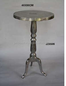 โต๊ะอลูมิเนียมหล่อสูงทำจากนิกเกิลหยาบและยังมีจำหน่ายในกระจกขัดเงาเฟอร์นิเจอร์ในบ้านโลหะขนาดเล็ก - Product Image 2