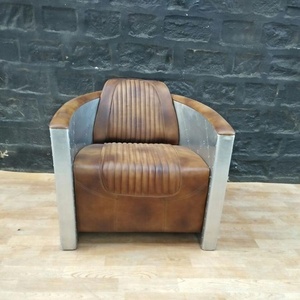 Silla profesor aviador, silla de cuero Vintage aviador - Product Image 1