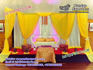 Decoración tradicional de la pubertad DEL SUR DE LA India, accesorios de decoración de ceremonia Haldi perfecta, configuración de Mangala Snanam de boda del sur de la India - Product Image 5