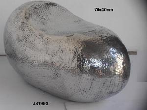 Taburete de Aluminio Martillado con Revestimiento de Cobre, También Disponible en Acabado Latón Antiguo, Taburete Metálico Pequeño para Muebles del Hogar - Product Image 4