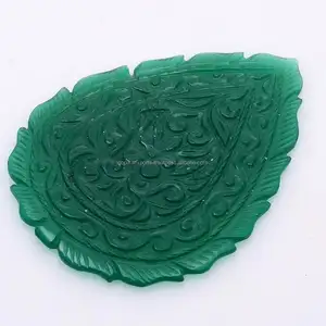 Piedra preciosa suelta con forma elegante de ónix de color verde natural, venta al por mayor, fabricación de joyas semipreciosas de alta calidad a granel