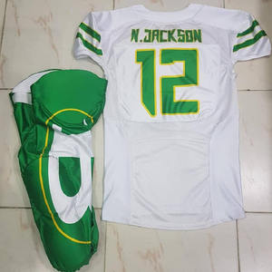 Uniformes de fútbol americano de alta calidad, camisetas cortas transpirables de diseño personalizado, sublimación, precio bajo, logotipo personalizado, servicio cosido - Product Image 5