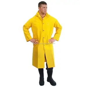 अनुकूलित नई डिजाइन पीला बारिश कोट पानी प्रतिरोधी खेल रेनकोट पीवीसी Rainwears