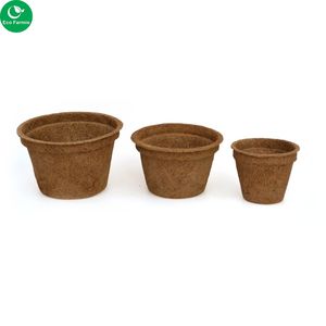 Pots de fleurs de noix de coco en fibre de coco biologique, intérieur et extérieur, jardinière fournie par Eco fermie - Product Image 4