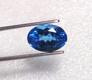 100% เป็นของแท้ตัดยอดเยี่ยมพลอยสวิสสีฟ้าบุษราคัมขัดเงาพลอยสวิสตัดสำหรับทำเครื่องประดับ - Product Image 4