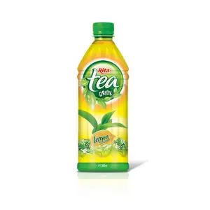 Boisson au thé vert de haute qualité de 360ml avec saveur de citron bouteille en plastique pour animaux de compagnie de boisson gazeuse en gros de la société de boissons RITA