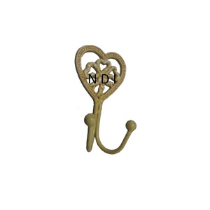 Ganchos de pared dobles de diseño de Metal de aluminio decorativos hechos a mano de alta calidad bolsa de calendario o gancho para colgar llaves - Product Image 1