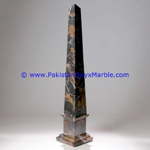 Obeliscos de mármol negro y dorado hechos a mano, gran variedad de tallas decorativas de piedra para el hogar, modelo de estilo religioso - Product Image 5