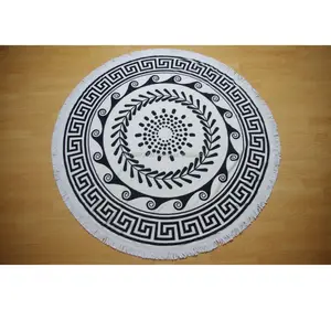 Toalla de playa circular con flecos de borlas, Roundie Woven e Printed Turkish made - Product Image 1