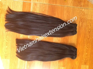 Extensions de cheveux humains vierges Remy 100% soyeux et doux, tissées sur une base invisible, provenant du Vietnam, 8"-40", 100g - Product Image 4