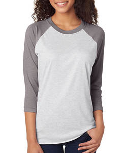 <b>Women's</b> Casual Plus Size Three Quarter Raglan Sleeves <b>Baseball</b> <b>T</b>-<b>Shirt</b> 100% Cotton - Product Image 3