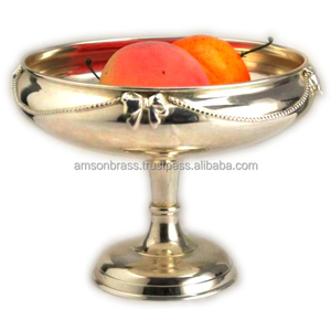 Tazón de frutas de Metal de alta calidad, tazón de frutas con acabado dorado, Decoración de mesa de boda, recién llegado, frutero niquelado - Product Image 5