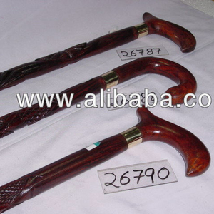 Bastón de madera con mango de madera para caminar, bastones de madera con mango de madera - Product Image 3