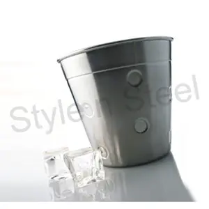 wine cooler Stainless Steel Ice Bucket Dot Design keep Ice Metal Champagne Wine Chiller perfect wine and champagne chiller