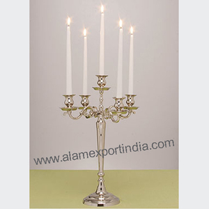 Candelabro con acabado de plata brillante - Product Image 2