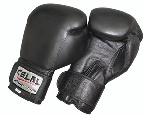 Guantes de Boxeo de Artes Marciales para Adultos, Personalizables, de Cuero Genuino Duradero, Negros, de 8oz, 6oz, 12oz, 16oz, 14oz, 10oz, con Inyección de Alta Densidad - Product Image 1