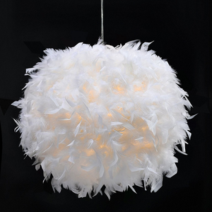Hot Sale <strong>Feather</strong> Ceiling Pendant Light Shade <strong>White</strong> <strong>Lampshade</strong> for Floor Lamp and Table Lamp Shade Living Room Bedroom Dining Room - Product Image 2