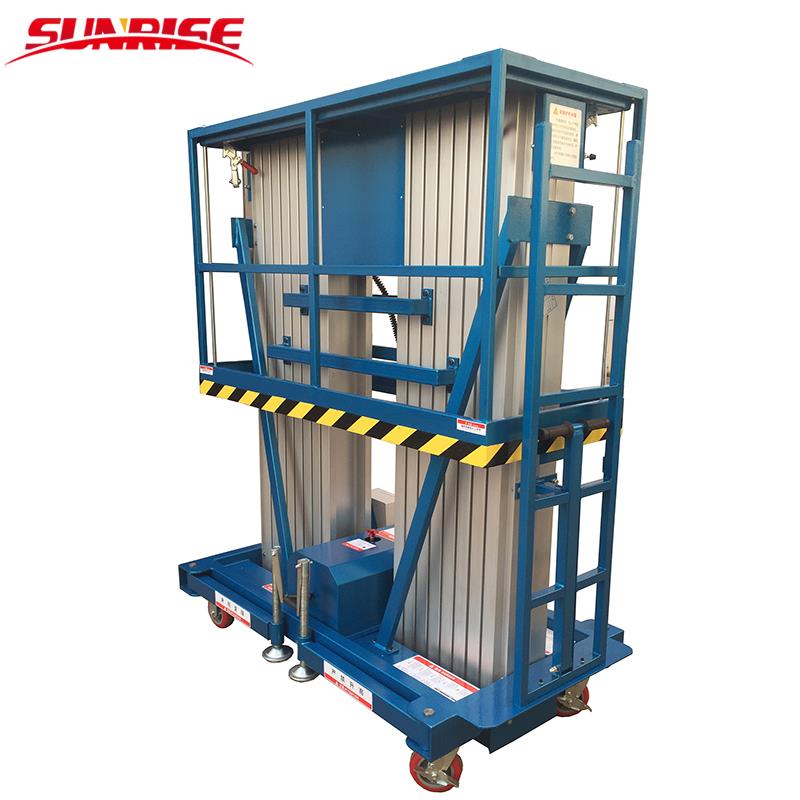 Регулируемая переносная электрическая платформа для аэронной работы, высота 6-12 м, 300 кг