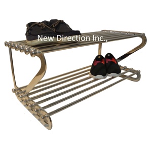 Modern Design Top Quality Aluminium & Wooden Decorative <b>Shoe</b> <b>Rack</b> for Home Bedroom Outdoor Decoration <b>Shoe</b> Storage <b>Rack</b> Usage - Product Image 5