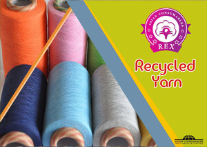 Hilo reciclado de alta calidad NE 20s/1 Hilo reciclado Colores claros 65% algodón 35% hilo tejido de poliéster de fabricación india - Product Image 4