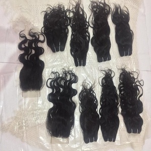 Extensions de cheveux Remy indiens non traités vierges naturels ondulés de qualité supérieure Vague corporelle droite - Product Image 4