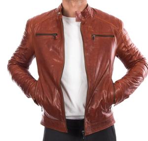 OEM Men's Winter <b>Leather</b> <b>Biker</b> <b>Jacket</b> Sportswear with Reinforced Padding and Breathable Fit for Comfortable Riding - Product Image 2