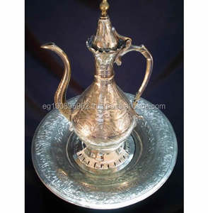 กาต้มน้ำตะกั่วแบบตุรกีสลักเก่าแก่/โบราณใช้ตั้งแคมป์ - Product Image 1