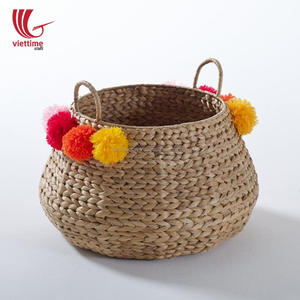 Panier à linge essentiel en jacinthe d'eau pour la maison Panier de rangement en paille pour la vente en gros - Product Image 2