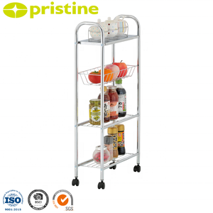 Mit รถเข็นเก็บของ4ชั้นคุณภาพสูง DIY รถเข็นโลหะแบบพกพา4ล้อตาข่าย4ชั้นขายส่งผู้ผลิตเฟอร์นิเจอร์ไต้หวัน - Product Image 5