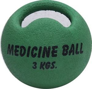 Empuñadura de un solo mango Bouncable Goma Medicine Ball Fitness Power con mango Doble agarre Goma Slam Medicine Ball - Product Image 1