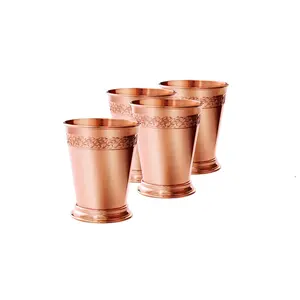 100% tinh khiết Đồng thủ công Julep bạc hà cốc nước chanh Tumbler một mảnh với chất lượng tốt nhất sản phẩm của Ấn Độ nhà sản xuất