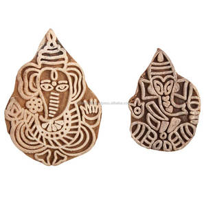 บล็อกพิมพ์กระดาษผ้าใบผสมทำจากไม้แกะสลักด้วยมือ - Product Image 1