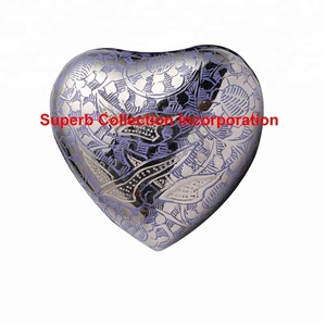 Urne souvenir en coeur gravé bleu sur Offre Spéciale en gros et fournisseur en gros et fournisseurs meilleurs ventes et haute qualité - Product Image 2