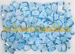 เครื่องประดับเงินแฟนซีอัญมณีหลวมเหลี่ยมเพชรพลอยสีฟ้าธรรมชาติที่มีชื่อเสียงสำหรับผู้ค้าส่งและส่งออก - Product Image 3