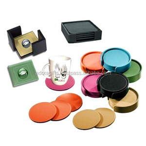 Posavasos de cuero para bebidas, posavasos de cuero para bebidas, posavasos de té personalizado - Product Image 4