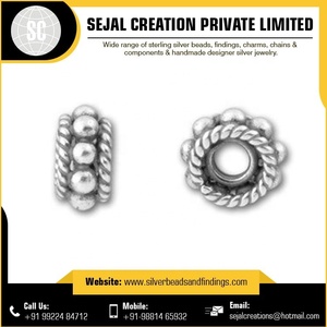 Prix de gros en argent sterling 925 perles en vrac pour boucles d'oreilles et bijoux en métal matériel en gros - Product Image 6