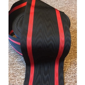 ริบบิ้นผ้าโมรีแบบกำหนดเองสำหรับเครื่องราชอิสริยาภรณ์เมสัน ผลิตจากโพลีเอสเตอร์ 100% เป็นมิตรกับสิ่งแวดล้อม สีดำเขียว |   ขายส่งขนาดตามสั่ง - Product Image 5