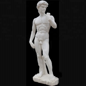 Estatuas de jardín masculinas de mármol blanco al aire libre - Product Image 2