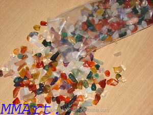 Gravier d'agate naturel multicolore décoratif fantaisie pour aquarium, mélange de pierres concassées, couleur unie, prix économique par tonne, extérieur - Product Image 3