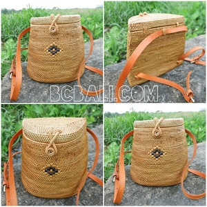 Hot Design <b>Backpack</b> Handbag Grass Ata Rattan Handmade Handwoven Ethnic Vintage <b>Ladies</b> Fashion Balinese Products Export - Product Image 4
