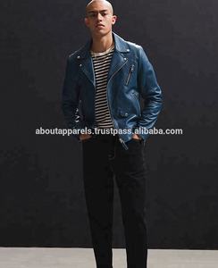 Manteau en cuir de mouton d'agneau véritable respirant personnalisé pour hommes grande taille fermeture à glissière Style décontracté broderie hiver - Product Image 6